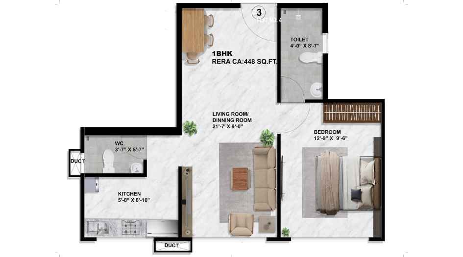 Sayba-Tulip-Floor-Plan-1-BHK